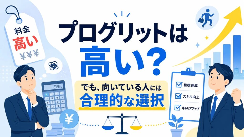 結論｜プログリットは高い。ただし、向いている人には合理的な選択