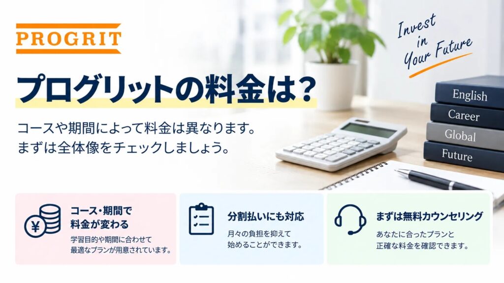 プログリットの料金は期間・給付条件・追加費用まで確認する