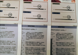 原記事に掲載したTOEIC SpeakingとWritingのスコアレポート