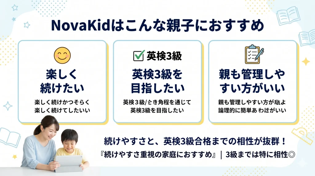 まとめ｜NovaKidはこんな親子におすすめ