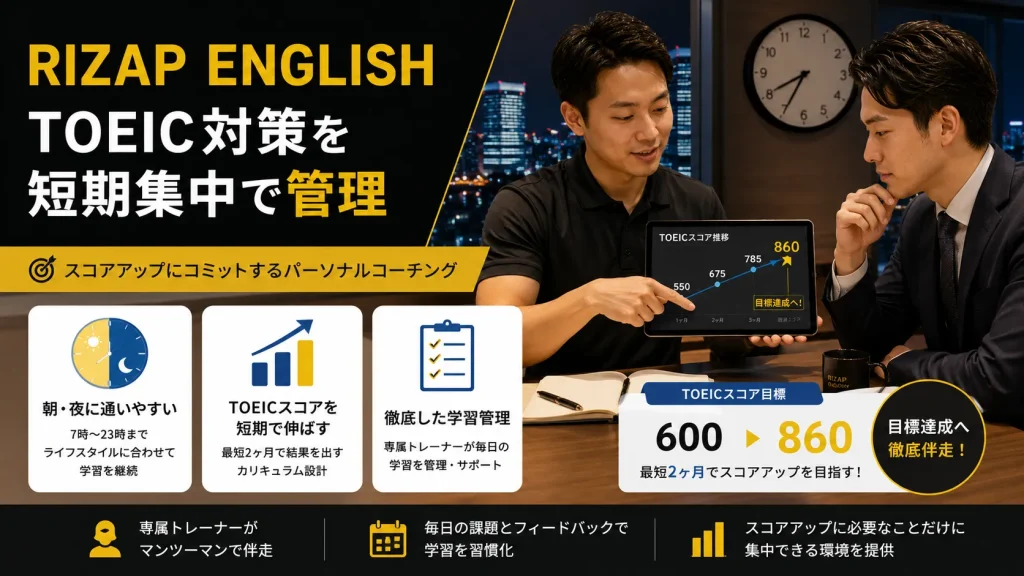 RIZAP ENGLISH 新宿店｜TOEICを短期で上げたい・管理してもらいたい方に