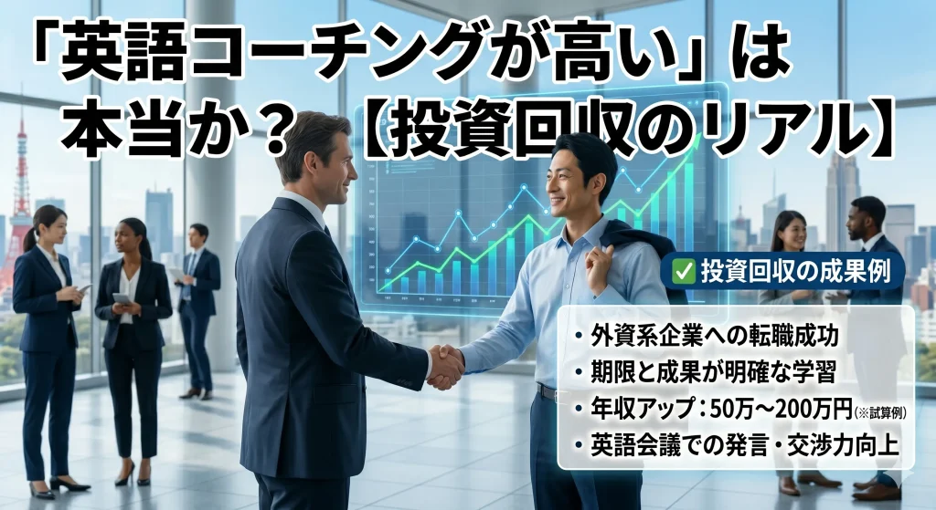 英語コーチングの費用対効果と年収アップ