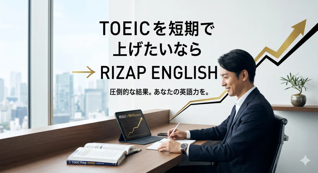 TOEICを短期で上げたいなら → RIZAP ENGLISH