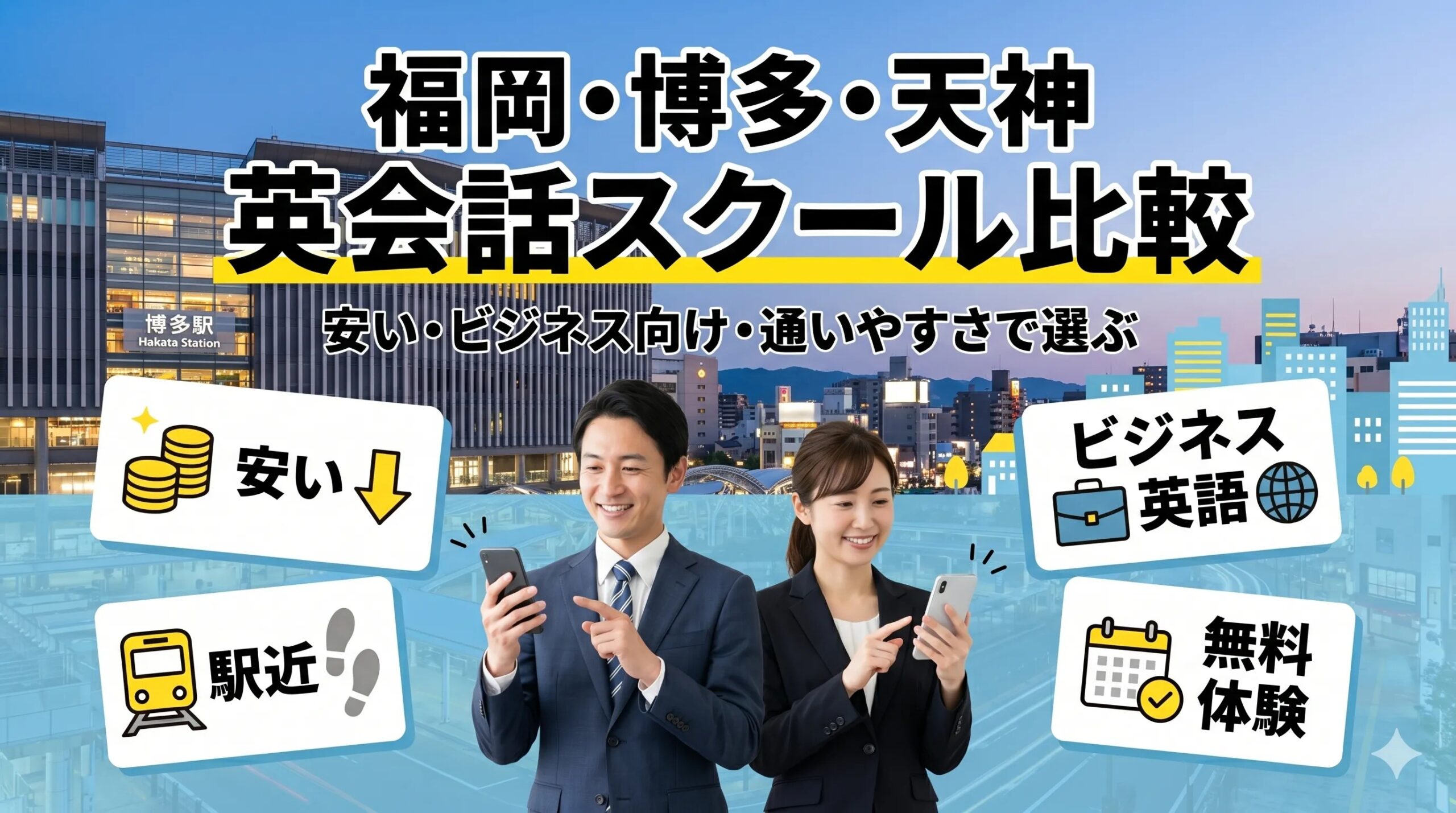 福岡・博多・天神の英会話スクールおすすめ10選｜安い・ビジネス向けを比較