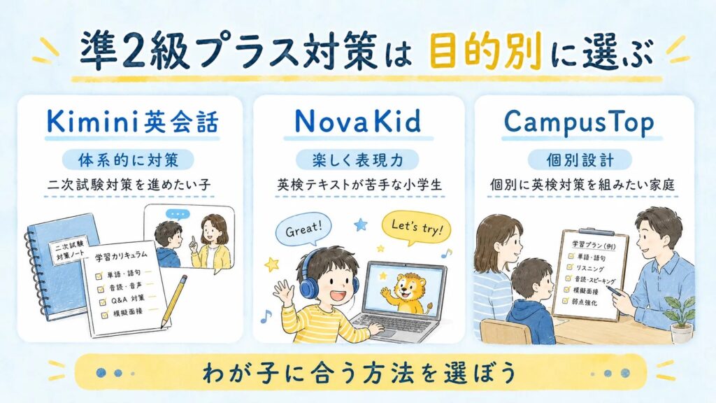 おすすめ子供オンライン英会話3選｜準2級プラス対策は目的別に選ぶ